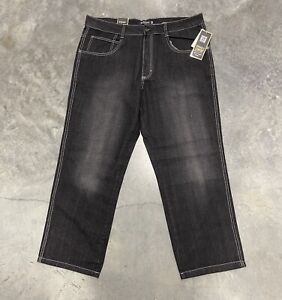 Vintage SOUTHPOLE Jeans Mens 38 Black Wash Loose Relaxed Fit Skater Hip Hop Y2K