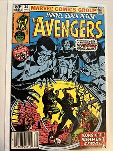 Marvel Super Action The Avengers #34 (Marvel 1981) - SIGNED ROY THOMAS - CC