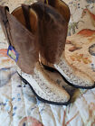 Tony Lama snake skin cowboy boots, men's 11D, mint, made in the USA