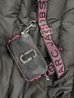 Marc Jacobs Snapshot Crossbody Camera Bag Black Leather Neon Whipstitch Lacing