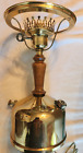 Rare Antique BRASS Kerosene Lamp Converted Electric Coleman Quick Lite