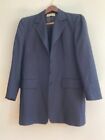 Brotex men overcoat Size 48 Vintage Blue  made in Italy Viscose blend Autumn