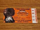 1983 Orange Bowl Game Ticket Stub Nebraska LSU