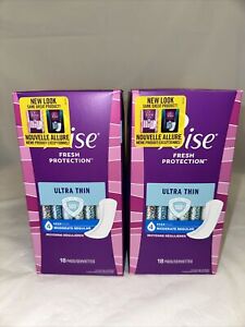 Lot Of 2 Poise Ultra Thin Moderate Regular Length Pads #4 Fresh Protection
