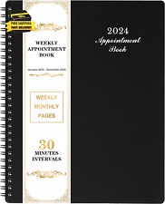 2024 Weekly Appointment Book & Planner - Jan 2024 - Dec 2024, 2024 Daily Hourly