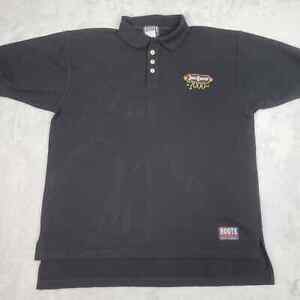 Jose Cuervo Shirt Men Extra Large Black Collared Golf Polo Roots 2000 Y2K Adult