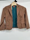 Sundance jacket Womens M  Blazer Wool Blend Green  Red Plaid Wood Blend