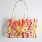 Vintage Harper’s Bazaar Clear Tote Bag XL Carryall Market Shopper Beach Handbag