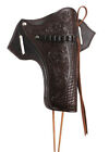 Showman 38/357 Caliber Leather Gun Holster w/ Basketweave & Floral Tooling