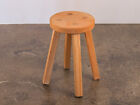 Vintage American Craft Oak Dining Stool in Style of Charlotte Perriand