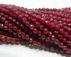 AAA+++ Natural 6mm Faceted Brazil Red Jade Gemstones Loose Beads 15