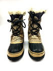 Vintage Sorel Caribou Boots Mens Kaufman Made In Canada Lace Up Fur Trim Winter