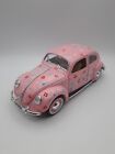 Maisto 1/18 Scale, Volkswagen Beetle 1951, Peace And Love, Pink Diecast Model...