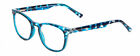 Prive Revaux Show Off Womens Round Reading Glasses in Blue Tortoise Crystal 48mm