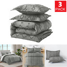 3PCS Comforter Set Bed in a Bag Tufted Jacquard Dots Embroidered Bedding Queen