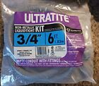 Ultratite Kit 6 Foot 3/4 Inch Conduit w/ Fittings PVC Southwire Non Metallic New