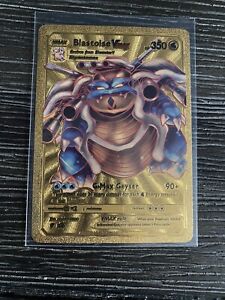 Pokémon 2021 Blastoise V Max Custom Card GOLD