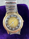 Timex Electric Dynabeat Mens Wrist Watch 1970s Gold Tone Vintage