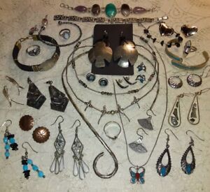 Vintage Silver Native Southwestern Jewelry Lot