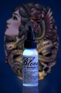BLOODLINE Tattoo UV Glowing Ink Ultra Violet Invisible Blacklight Colors 1/2 oz