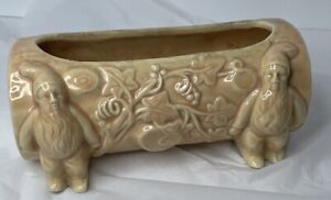 New ListingVintage 1950s McCoy Shawnee GNOME Log Planter Pink Glazed Art Pottery Pot