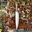 CSFIF Handmade Bowie Knife ATS-34 Steel Walnut Wood Brass Guard Hiking Bushcraft