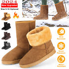 Winter Boots Women's Faux Fur Suede Mid Calf Warm Snow Fashion 5-10 US Size Boot