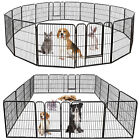 32 Inch Heavy Duty Dog Playpen 16 Panels Exercise Pen Pet Fence Cage with Doors