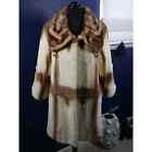Gorgeous Palomino Sheared Beaver & Mink Fur Swing Coat Jacket