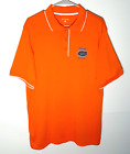 Florida Gators Polo Shirt | Orange Polyester Summer Golf Casual | Mens Large