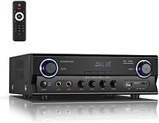 Stereo Receiver Amplifier Home Theater Audio Power Speakers 220W 2 Channel Amp