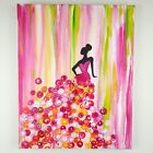 New ListingDancer Lady Painting on Canvas Original Art 16x20 Acrylic Pink Black Beauty