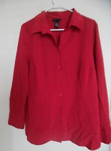 LANE BRYANT   Women's Red Career Office Top shirt Blouse Sz 14/16