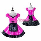 Pink Black PVC sissy maid mini dress Tailor-made 紧跟着拉货脸太厚了
