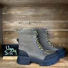 New Womens UGG Ashton Addie Olive Green Leather Snow Winter Duck Boots Size 9 M