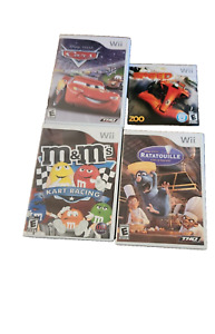 Lot of 4 Wii Games Ratatouille, Disney Pixar Cars, M&M Kart Racing and Speed