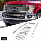 For 2020-2022 Ford F250/F350 Platinum Main Upper Stainless Chrome Billet Grille (For: 2022 F-250 Super Duty)