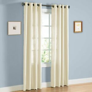 2Pc Semi Sheer Window Curtain DRESSING Home Grommets Top Solid Color MIRA
