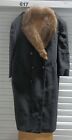 Vintage John Weitz Fox Fur Collar Wool Overcoat Czech Republic 48 Chest 52 L 3XL
