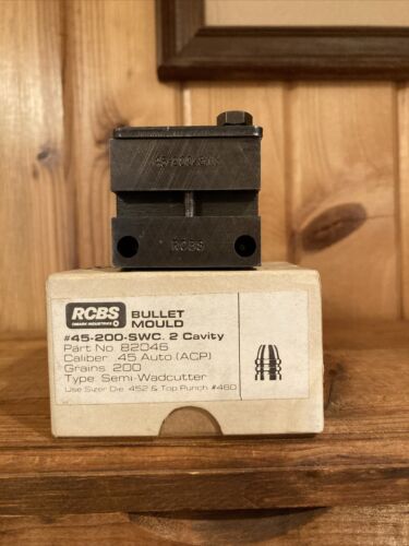 RCBS 82046 Cast Bullet Mold 45 Cal. 200 gr. SWC 45-200-SWC 2 Cavity