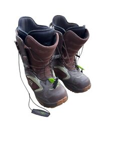 Mens Forum League SLR Brown Snowboard Boots Size 9.5 USED