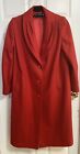 Dani Colby Vintage Long 80% Wool Trench Dress Coat Red Women's Size 16W USA Made