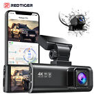 REDTIGER 4K Dash Cam Front and Rear,Built-in WiFi GPS Dual Dash Camera for Cars