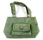 Sag Harbor Olive Green Crocodile Print Purse Handbag Shoulder Bag