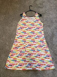 Fresh Produce Sleeveless Swing Dress ~Swimsuit Cover-up Multi-Color-Large