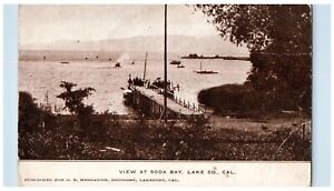 1908 View At Soda Bay Lake County California CA Posted Antique Postcard