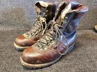 Vintage Mens Chippewa Brown Leather Work Boots Wool Insulated 10.5