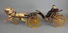 Fine Antique Cast Iron Pratt & Letchworth Phaeton Horse Drawn Carriage Toy