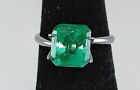 Nice GIA Graded Certified Earth Mined Natural 2.95 Carat Octagonal Loose Emerald