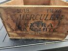 Vintage Hercules Powder Gelatin Extra Tamptite 50 LB High Explosives Wood Crate